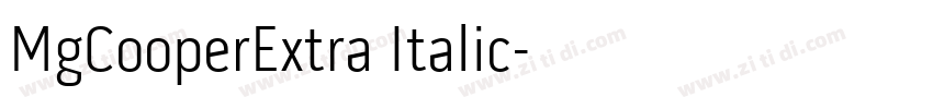 MgCooperExtra Italic字体转换
